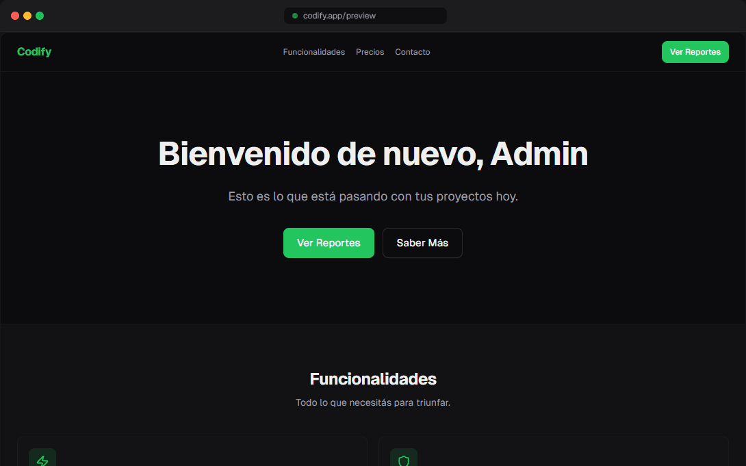 Vista previa de la plantilla Panel